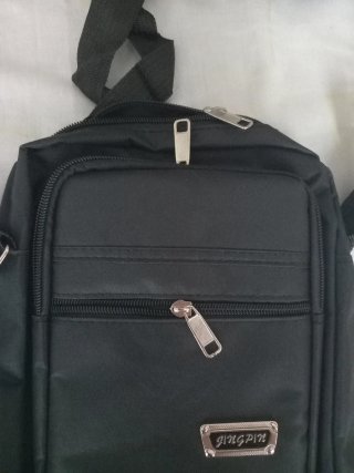 Borsa a tracolla nera da uomo
