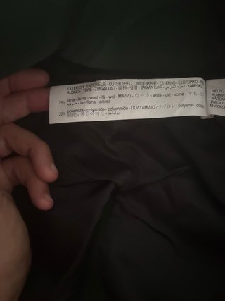 Abrigo  lana Zara verde botella