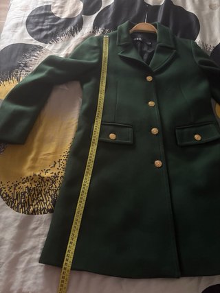 Abrigo  lana Zara verde botella