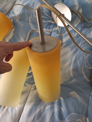 Lámpara colgante 3 tulipas cristal