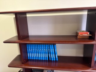 Estantería de oficina madera caoba