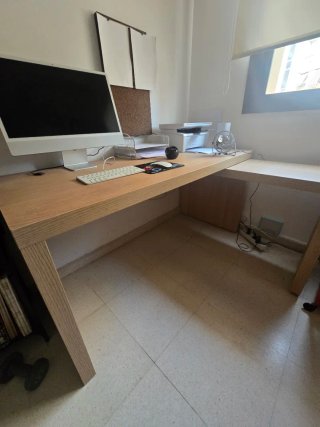 Escritorio L Expandible, Anch Lado Exp 69.5 max.