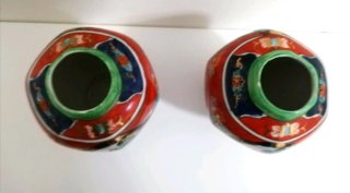 Coppia vasetti cinesi decorati