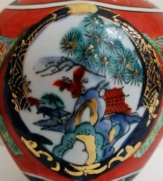 Coppia vasetti cinesi decorati