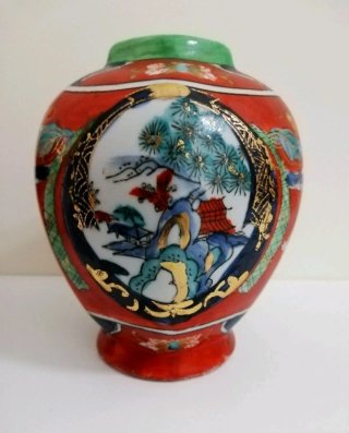 Coppia vasetti cinesi decorati