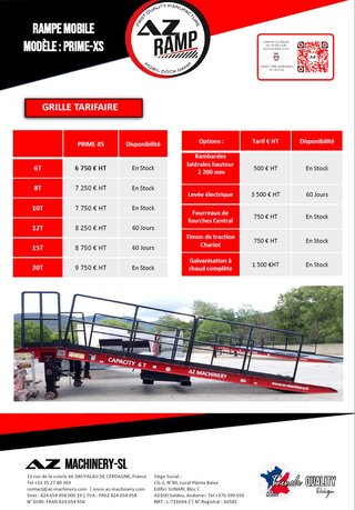 Rampa de Carga Móvil AZ RAMP-PRIME XS-6