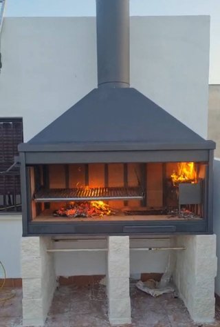 Barbacoa de leña horno inoxidable WW-34