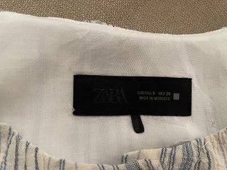 Blusa globo Zara sin mangas rayas. Un unico uso