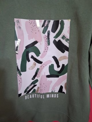Felpa Stradivarius Verde Talla s