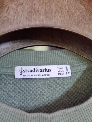 Felpa Stradivarius Verde Talla s