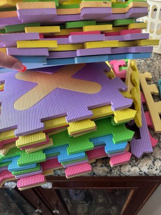 Alfombra puzzle infantil multicolor