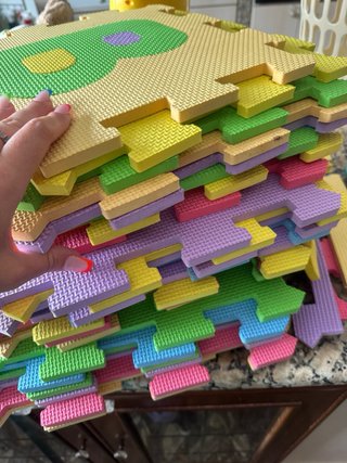 Alfombra puzzle infantil multicolor