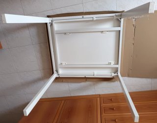 Mesa extensible blanca IKEA