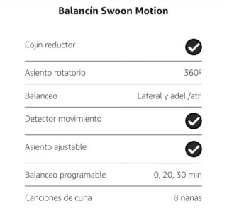 Balancín Eléctrico Babymoov Swoon Motion 360