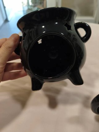 Set quemador esencias y taza caldero bruja