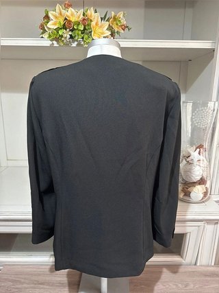 Blazer vintage negro elegante bordado...