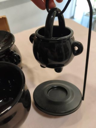 Set una Taza y dos quemadores Caldero Brujas.