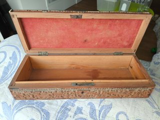 Caja angloindia antigua tallada micromosa