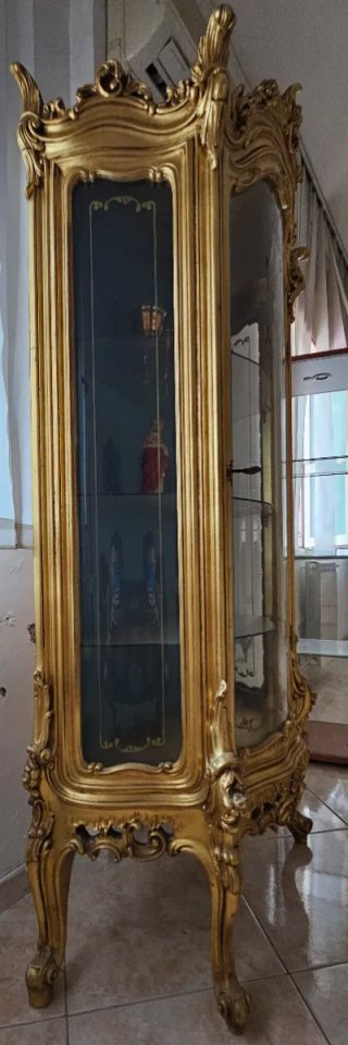 Vetrina Barocco Veneziano Foglia Oro