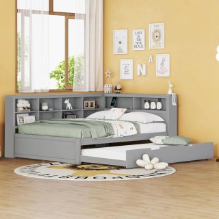 Sofá Cama Gris 140x200cm + Cama Extraíble