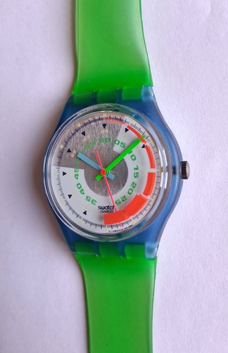Reloj Swatch Schnell Azul y Verde
