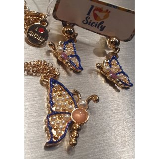Collana BYS I love Sicily in smalto e cristalli