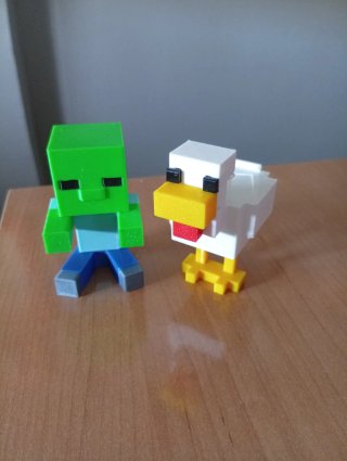 Ginete de pollo, Abeja y Loro de Minecraft