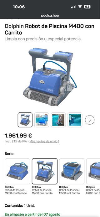 Robot Limpiafondos Dolphin M400 + carrito
