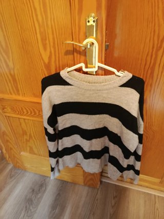 Jersey rayas gris y negro