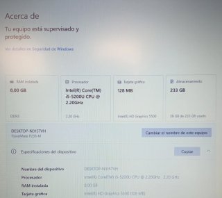 Portátil Acer Travelmate P236 Negro
