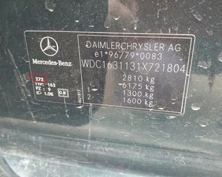 Mercedes 383579 asiento trasero clase m (w163) 270