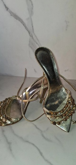 Sandali gioiello Les Tropéziennes oro laminato