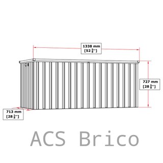 Baúl Arcón Metálico 585 L - 71x133x72 cm - Duramax