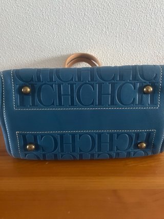 Bolso Carolina Herrera Azul Como Nuevo