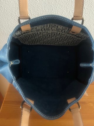 Bolso Carolina Herrera Azul Como Nuevo
