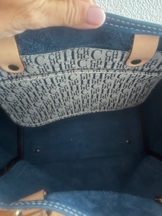 Bolso Carolina Herrera Azul Como Nuevo