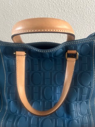 Bolso Carolina Herrera Azul Como Nuevo