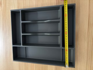 Organizador de cubiertos para cajón. Color negro.