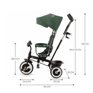 Triciclo para niño Kinderkraft Aston Verde