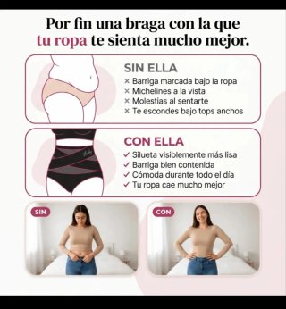 Faja Moldeadora Mi Calma Negra Talla M y Beis tall