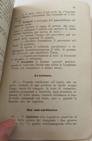 Istruzioni Segnalazione Ottica 1915