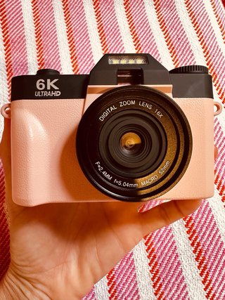 Cámara Fotos Rosa 6K Ultra HD