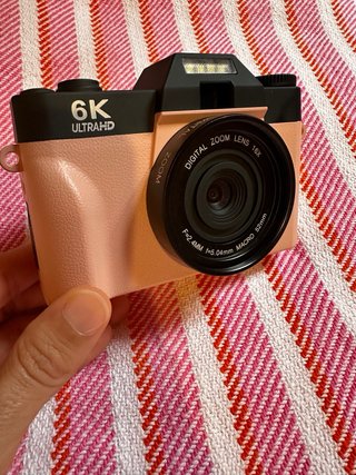 Cámara Fotos Rosa 6K Ultra HD