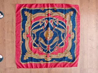 Pañuelo vintage azul y rojo