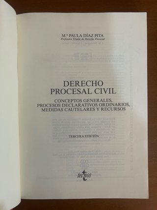 Derecho procesal civil Conceptos generales, pro...