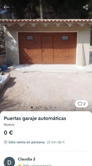 Puerta seccional automática con peatonal