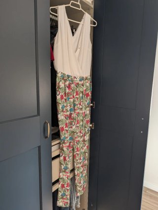 Mono estampado floral blanco