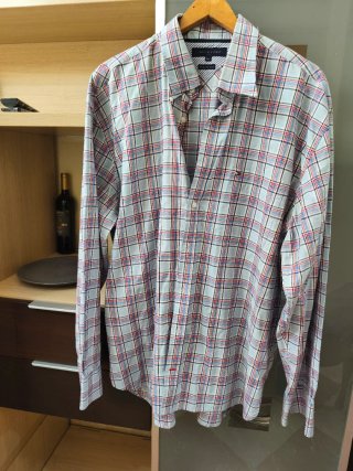 Camisa Tommy Hilfiger Cuadros Azul/Rojo