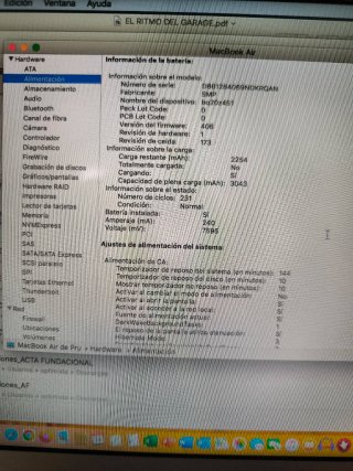 MacBook Air 11 i5 256GB SSD 4GB RAM