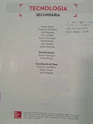 Tecnologia, Secundària